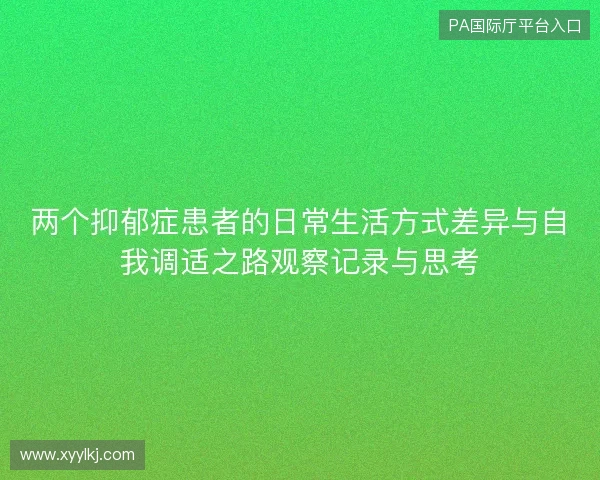 两个抑郁症患者的日常生活方式差异与自我调适之路观察记录与思考